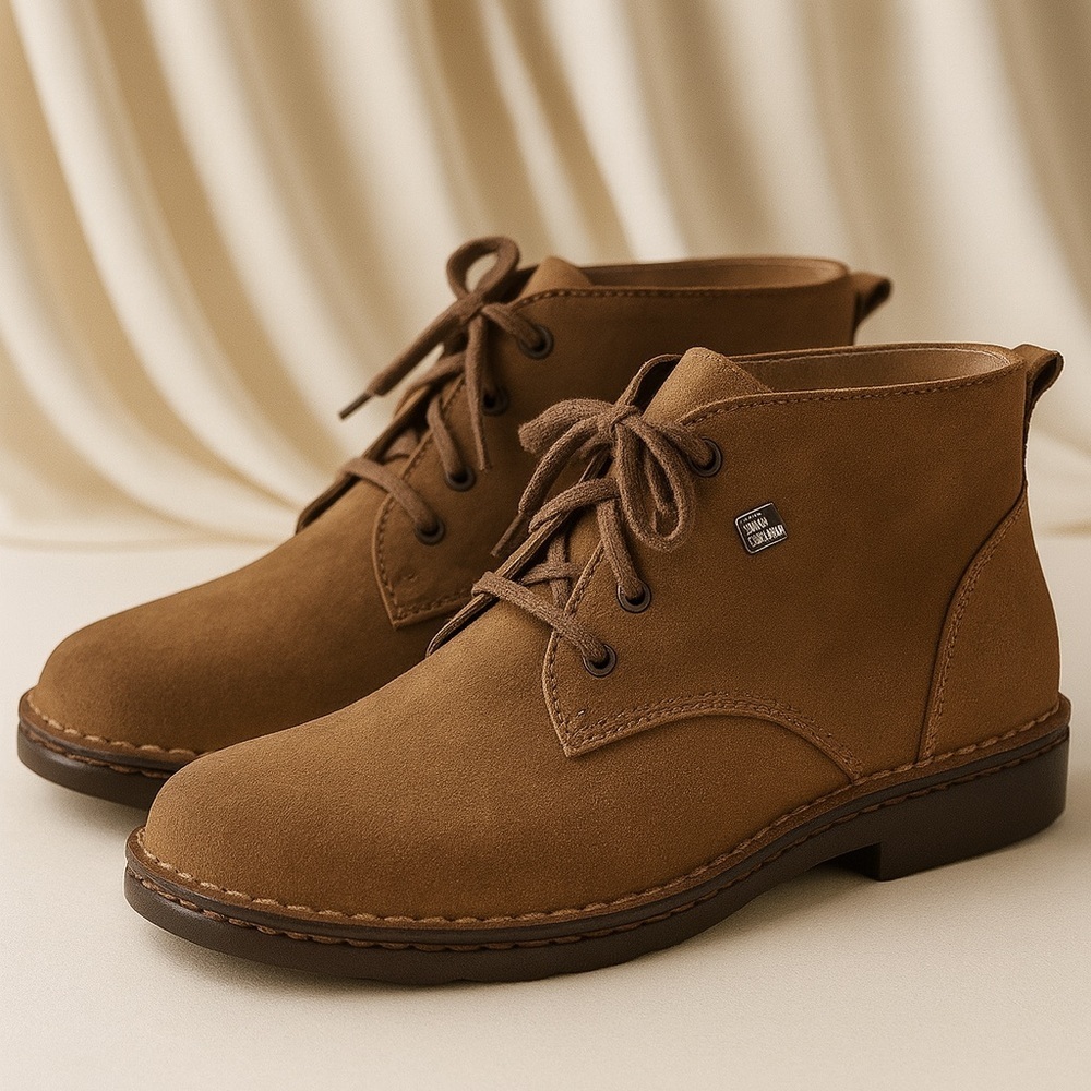 Finn Comfort Tan Nubuck Desert Boots Women’s 9 Granola Girl CabinCore Style